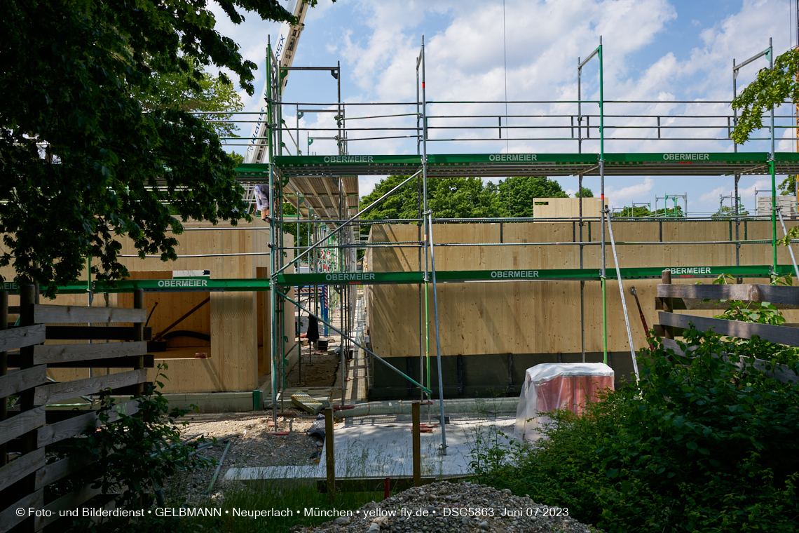 07.06.2023 - aktuelle Fotos von der »Baustelle zum Hort für Kinder« in Neuperlach in München